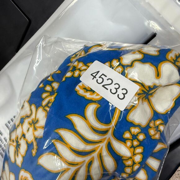 Unbranded Scarf Women Blue Floral Fringe Rectangle Scarf Multifunctional - Picture 2 of 2